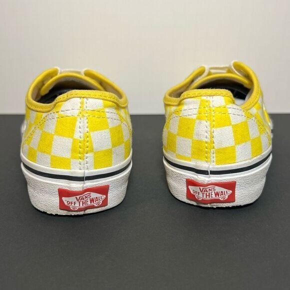 Womens VANS Authentic Yellow Checkerboard Low Top Shoes / Size 6 - Picture 4 of 9